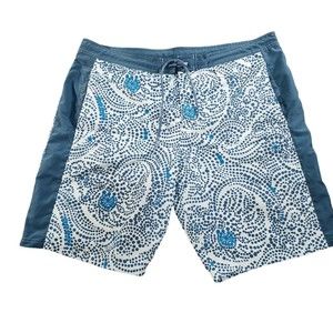 Armani Exchange Men’s Swim Trunks Board Shorts Size XL Blue White Mesh Lining